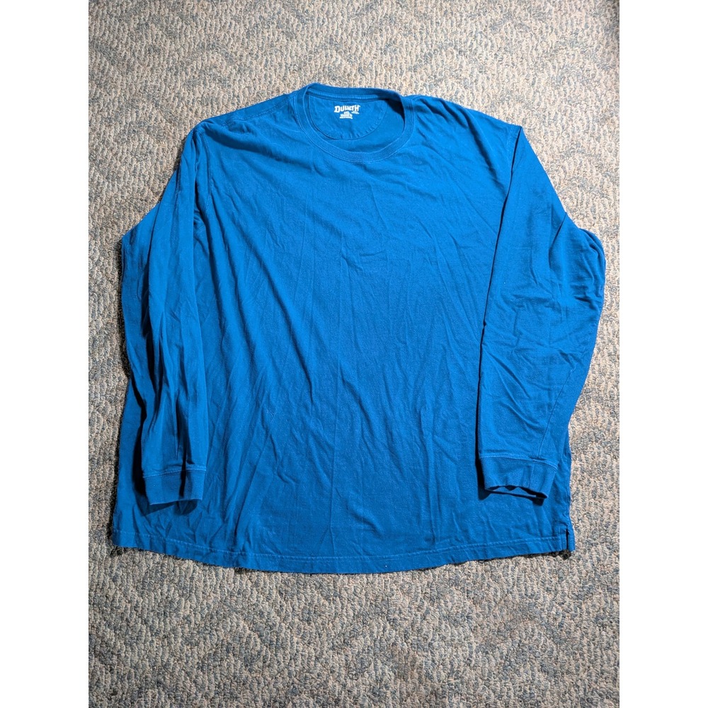 Duluth Trading Co Longtail T Relaxed Fit Long Sleeve Shirt Blue Mens 3XL 3237-52